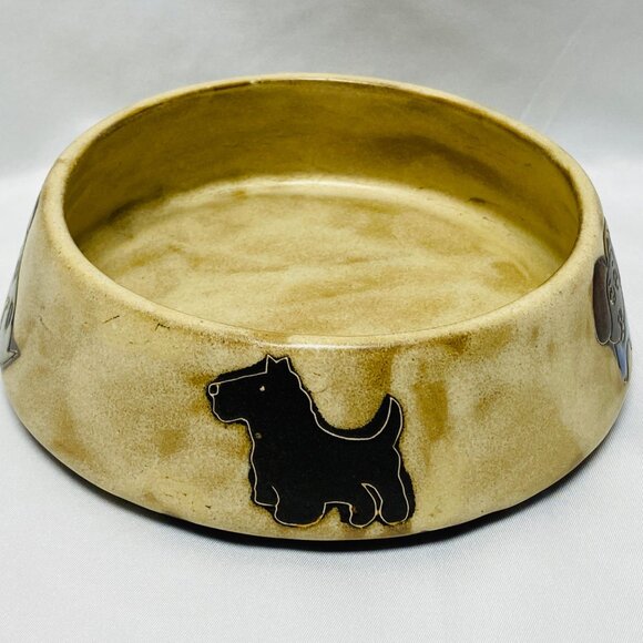 Mara Of Mexico Ceramic Stoneware Dog Bowl 16oz With Playful Dog Illustrations - Picture 4 of 9